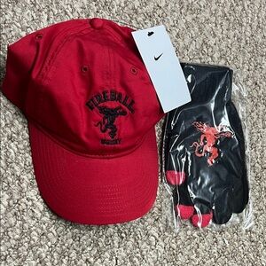 NWT unisex Nike Fireball Whiskey Golf Cap & Tech Gloves